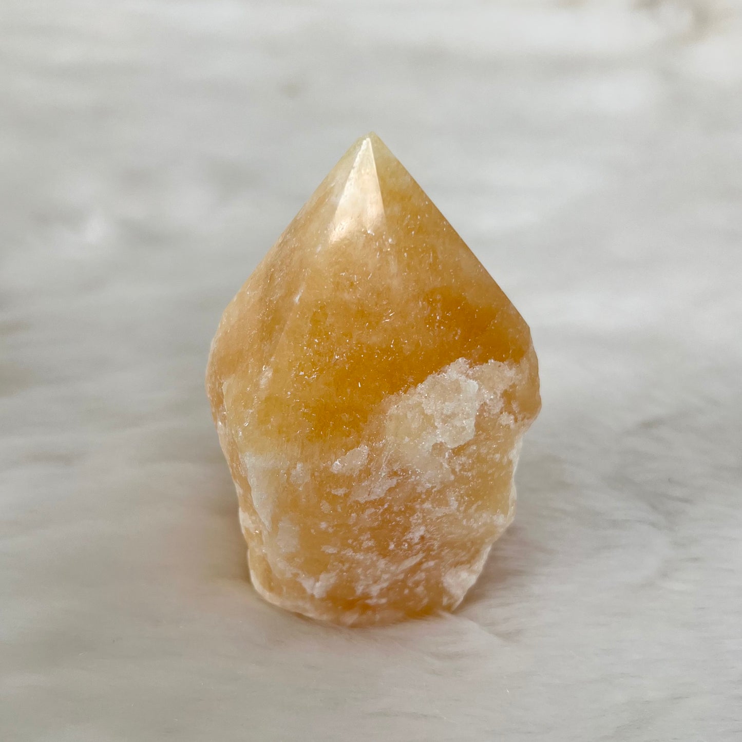 Orange Calcite Cut Base Point #1787