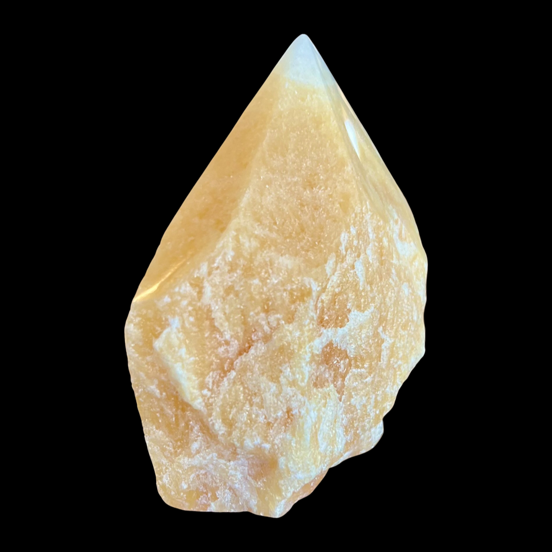 Orange Calcite Cut Base Point #1814
