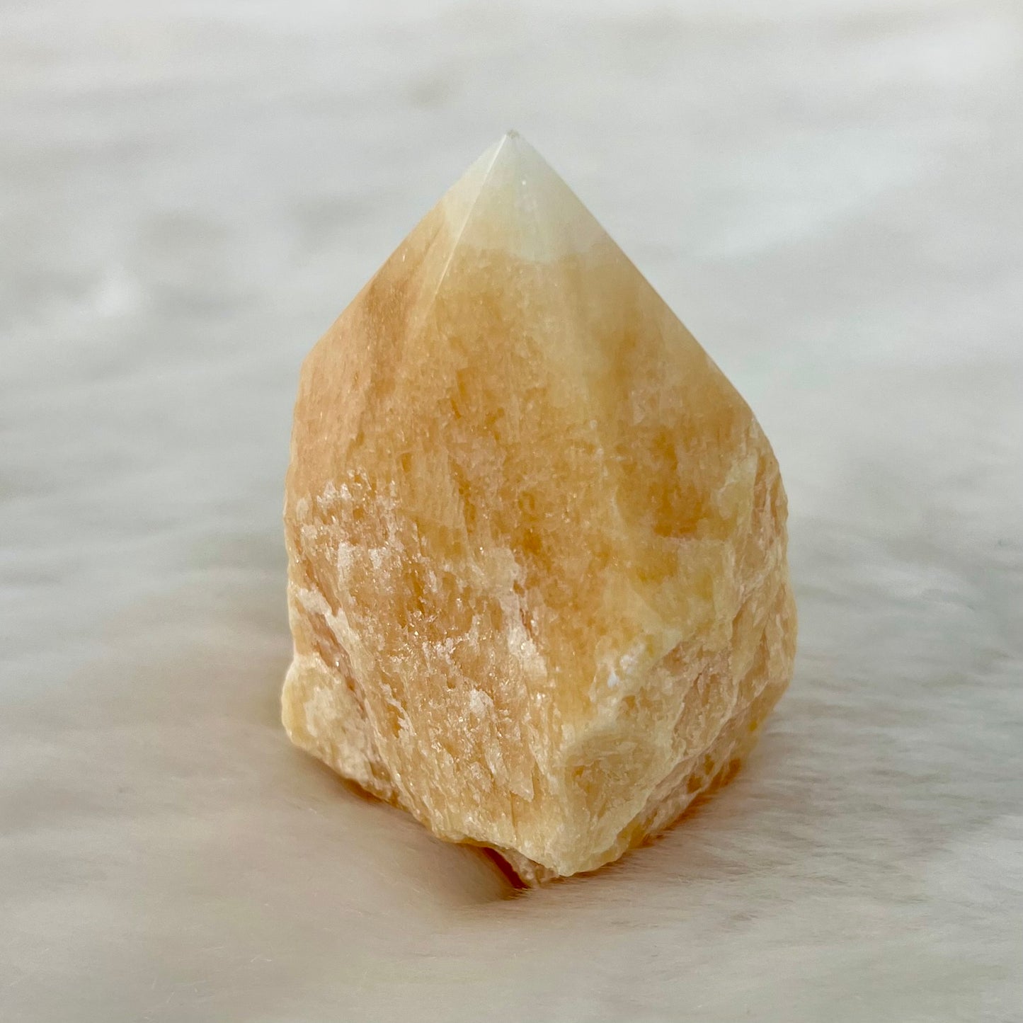 Orange Calcite Cut Base Point #1814