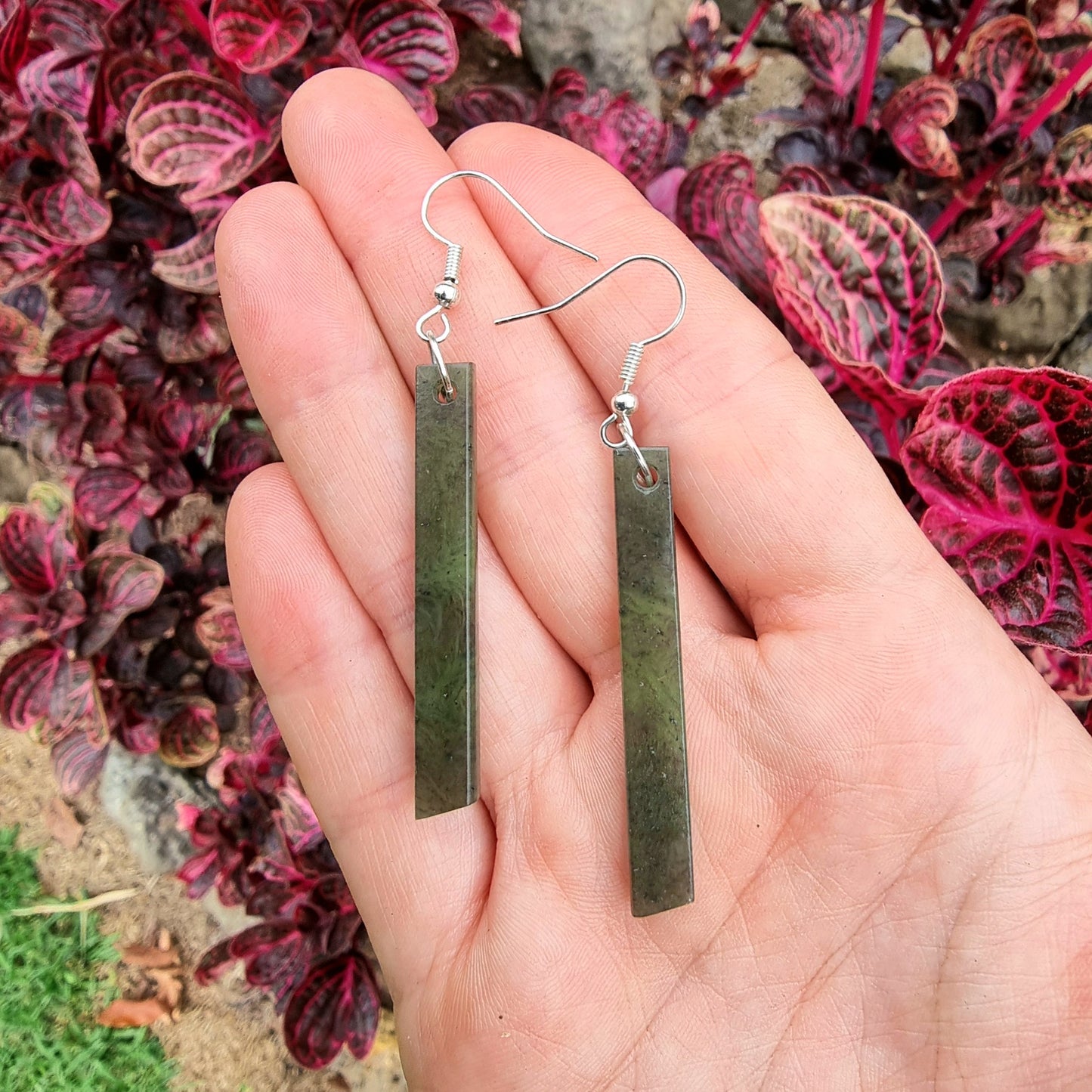 Jade Tapawhā Pounamu Earrings #2334