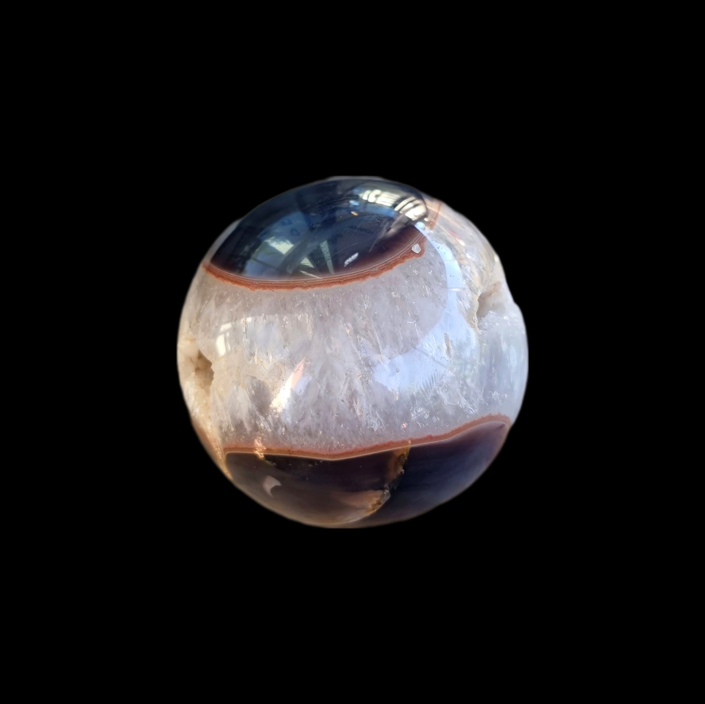 Agate & Quartz Geode Sphere #1291