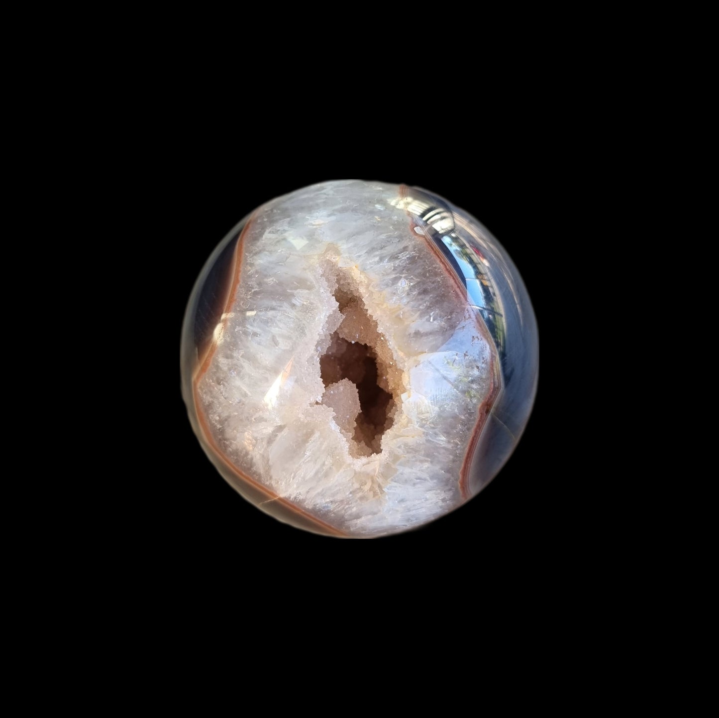 Agate & Quartz Geode Sphere #1291