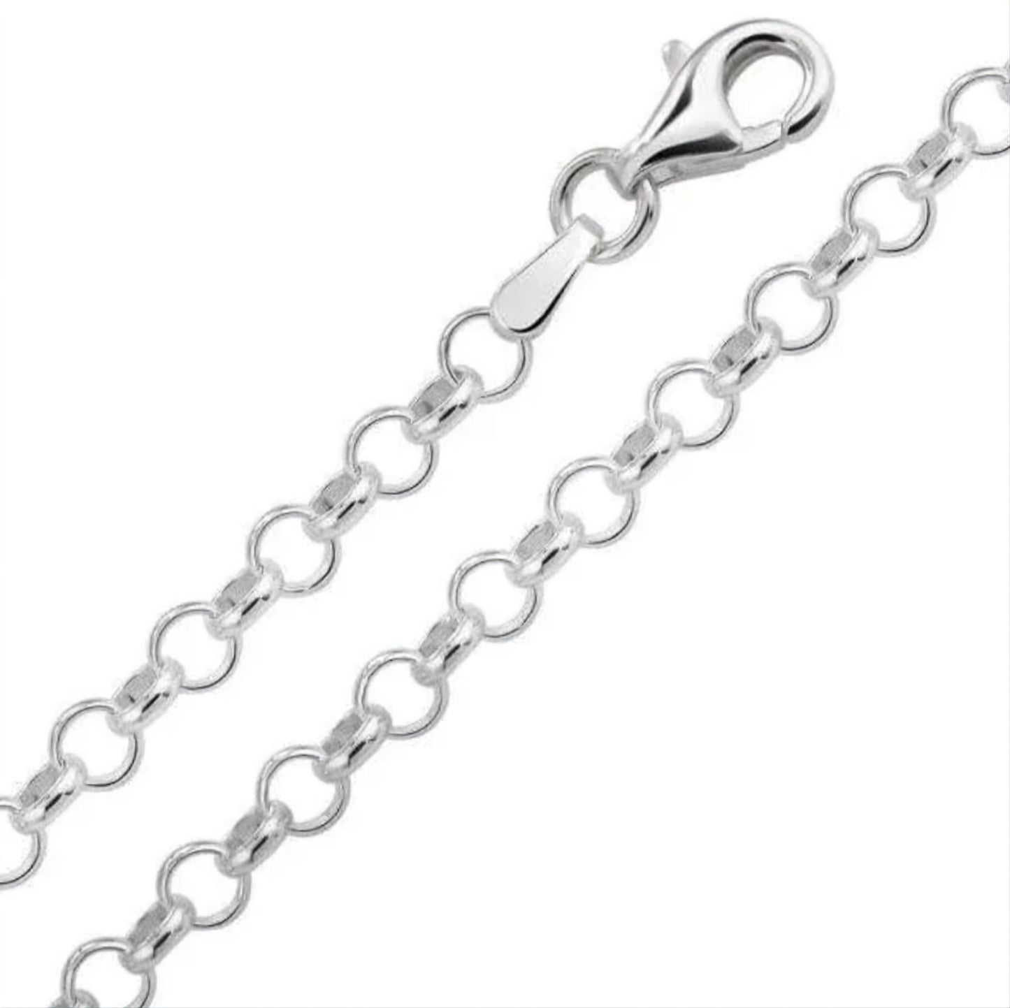 Solid Silver Belcher Necklace Chain #2189