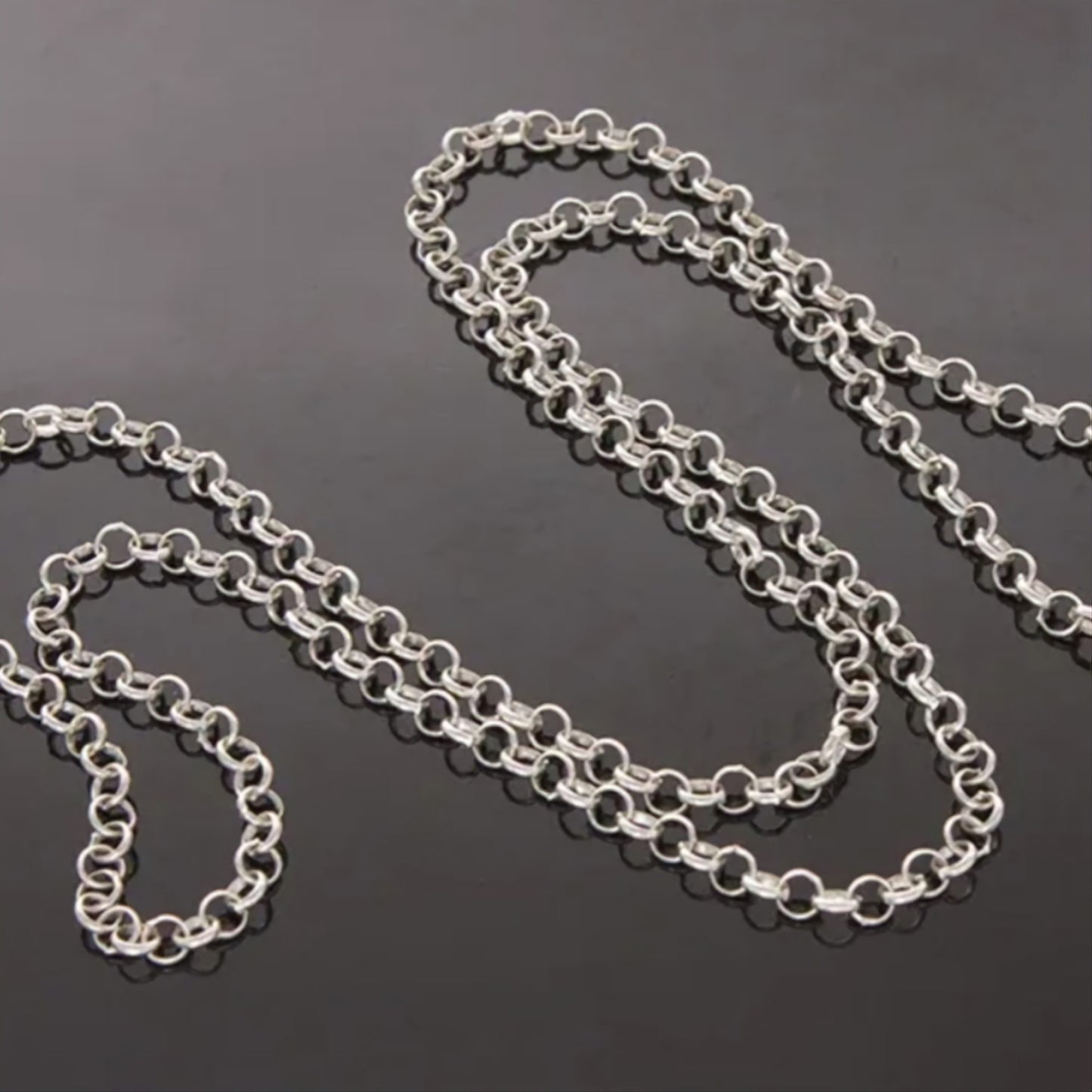 Solid Silver Belcher Necklace Chain #2189