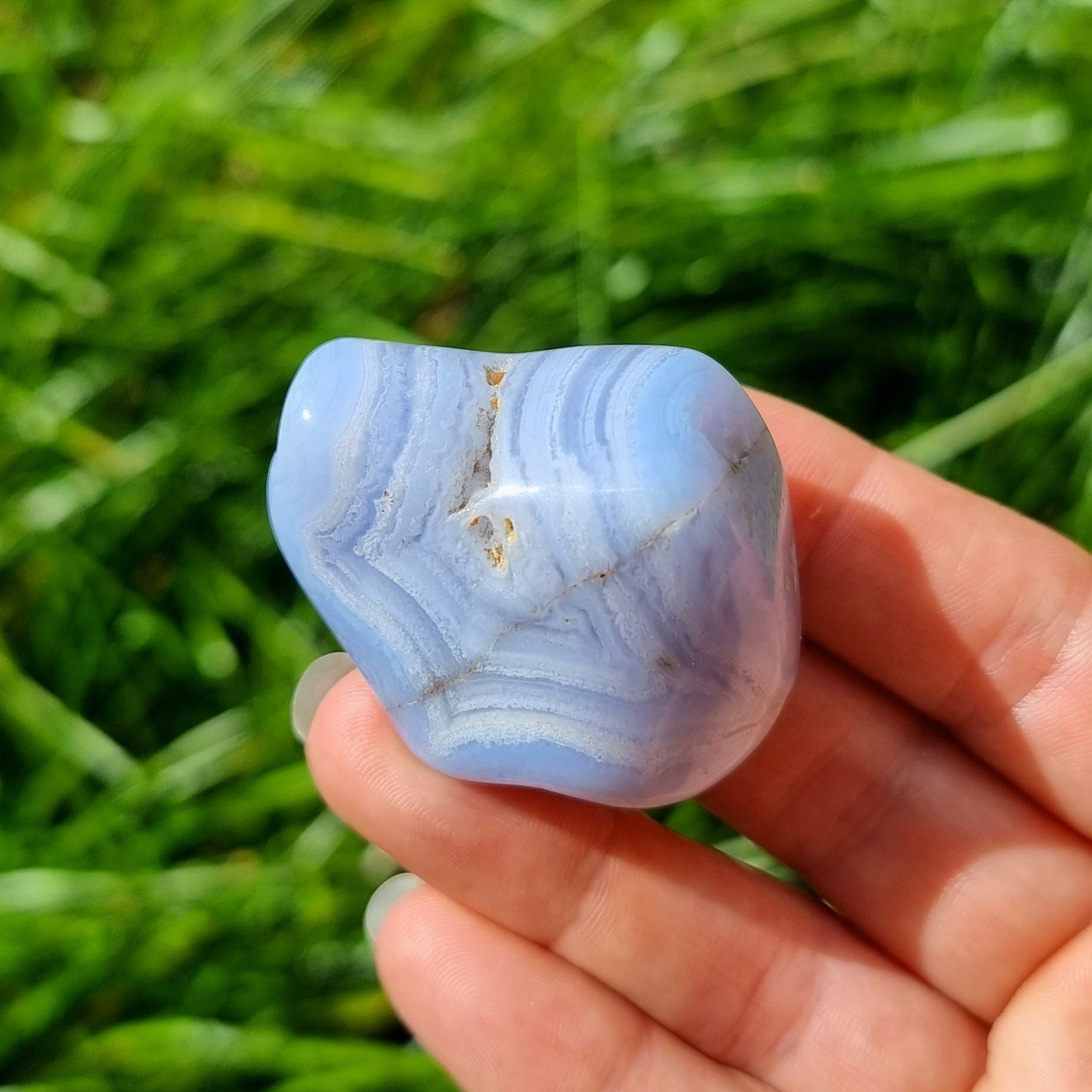 Blue Lace Agate Freeform #1671 – Your PRANA Mineral Gallery