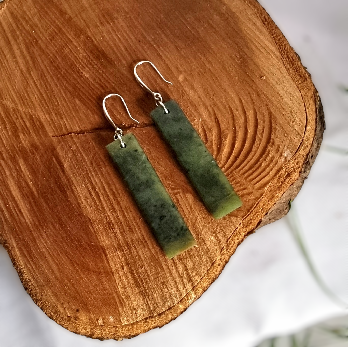 Jade Pounamu Tapawhā Earrings #2359