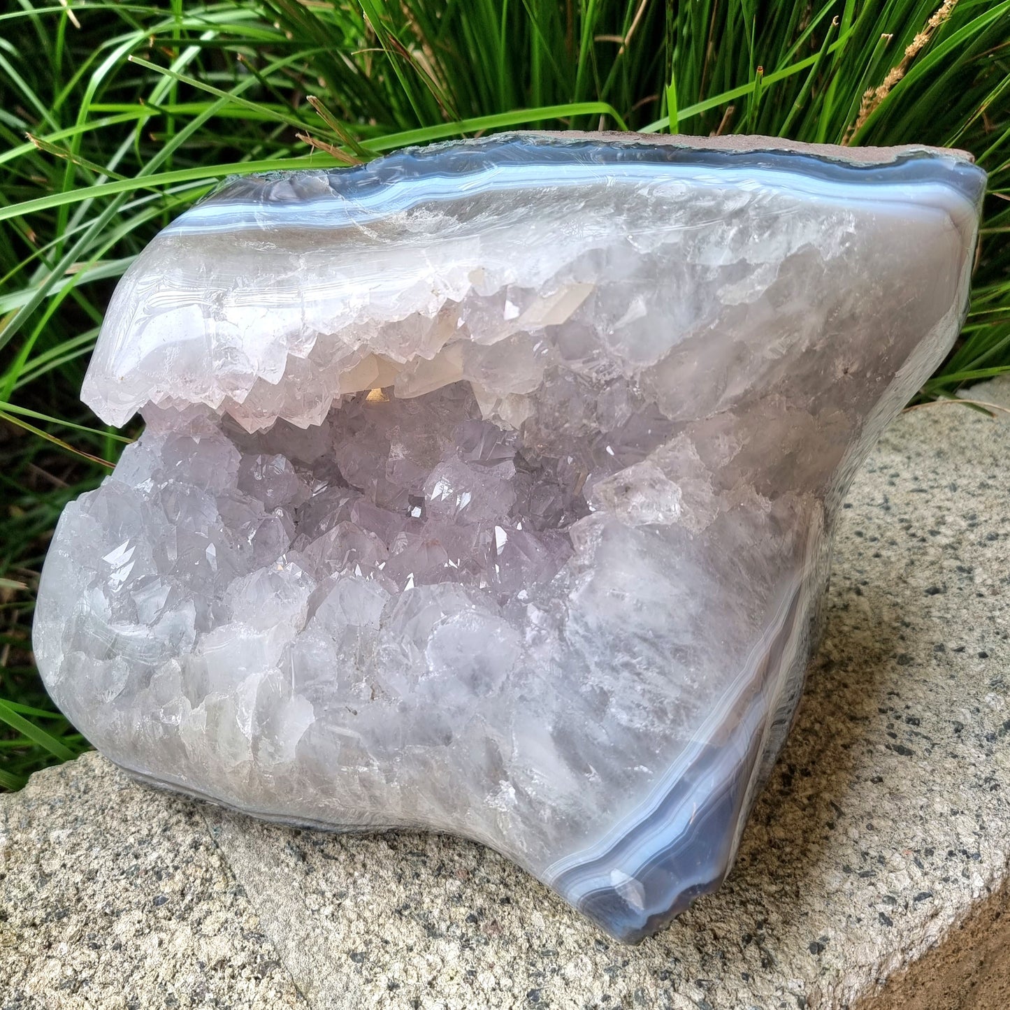 Clear Quartz, Agate, Calcite & Amethyst Cave #1647