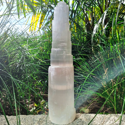 Satin Spar Selenite Tower #2272