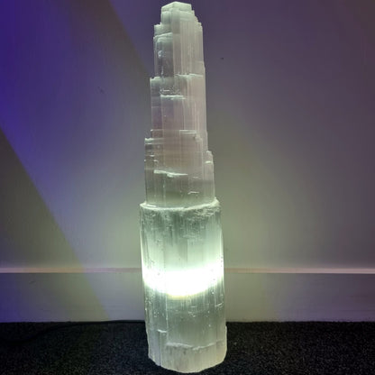 Satin Spar Selenite Tower #2272