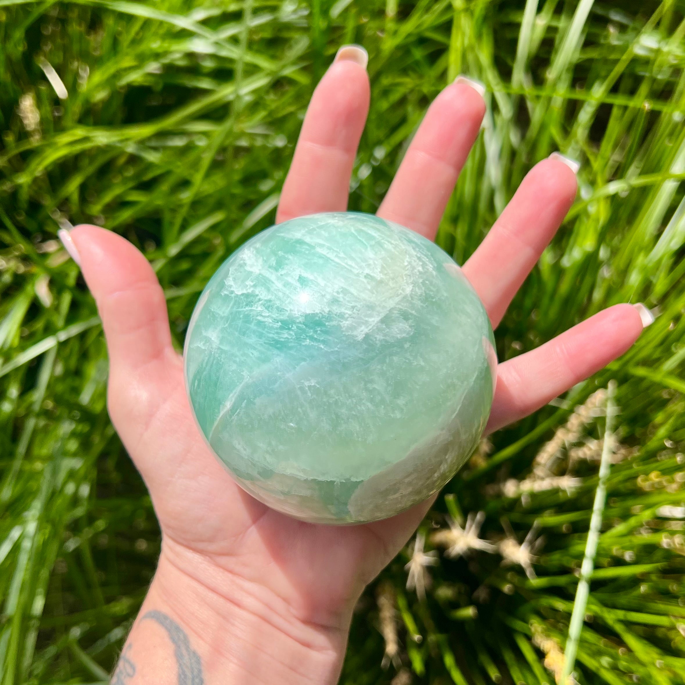 Green Fluorite Sphere #1112
