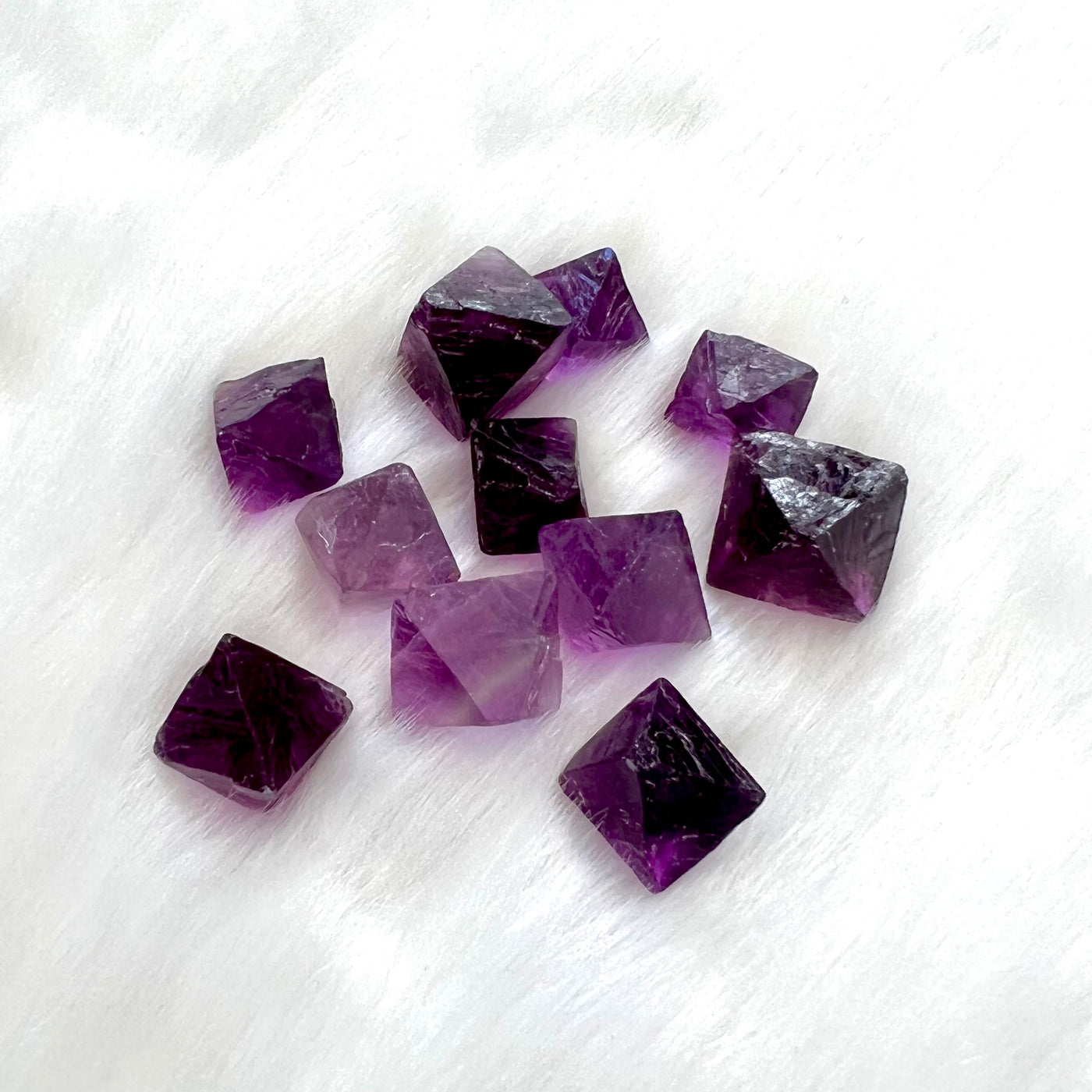 Purple Fluorite Octahedrons #1115