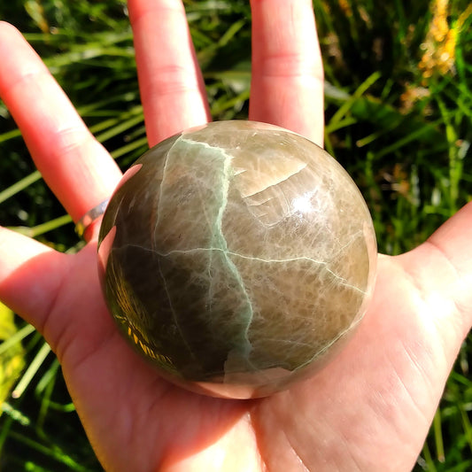 Green Moonstone Sphere #1421