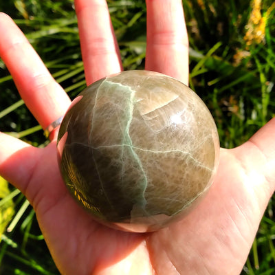 Green Moonstone Sphere #1421