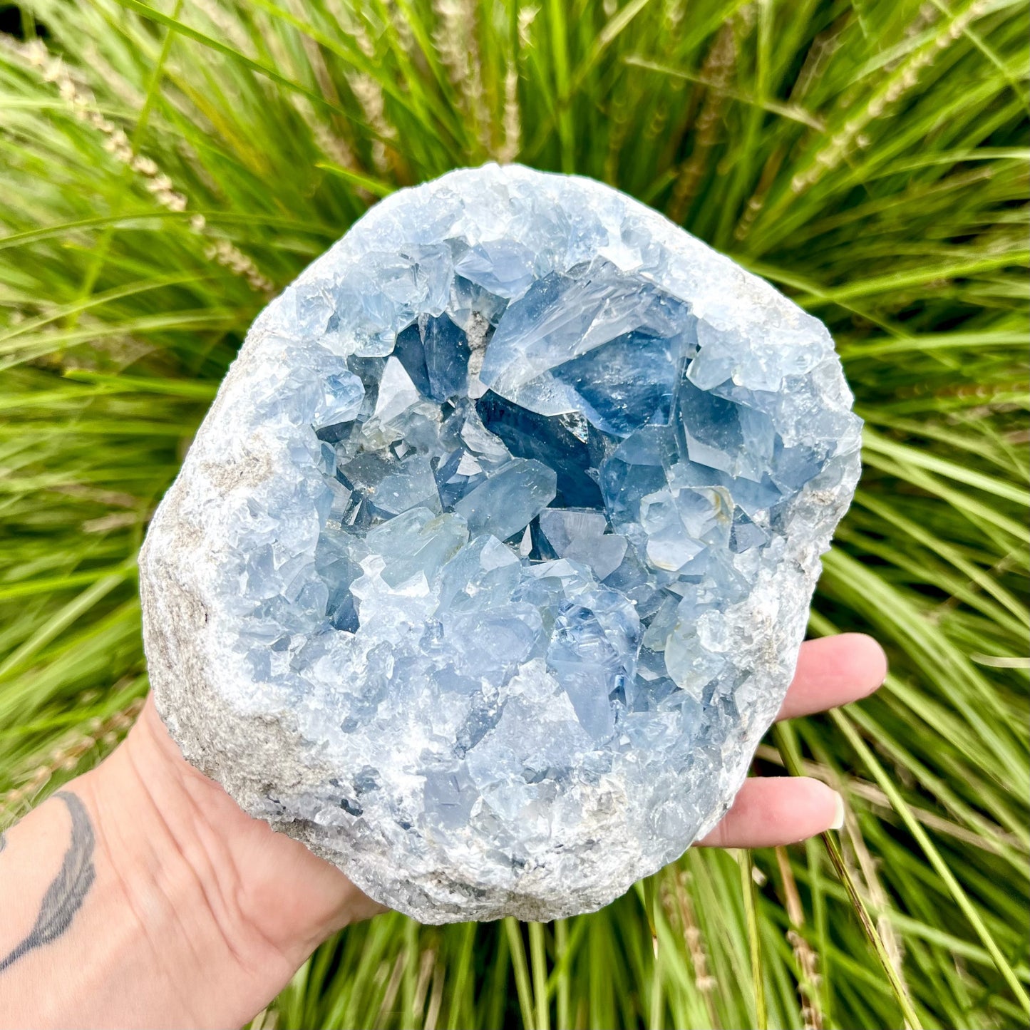 Celestite Cluster #1677 – Your PRANA Mineral Gallery