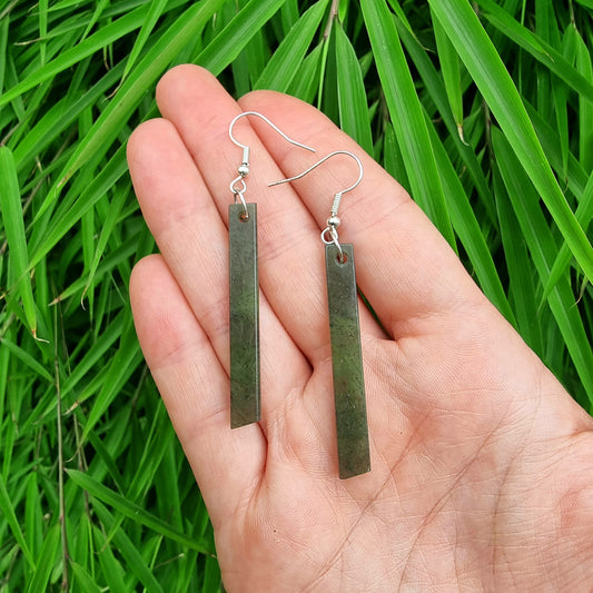 Jade Tapawhā Pounamu Earrings #2334