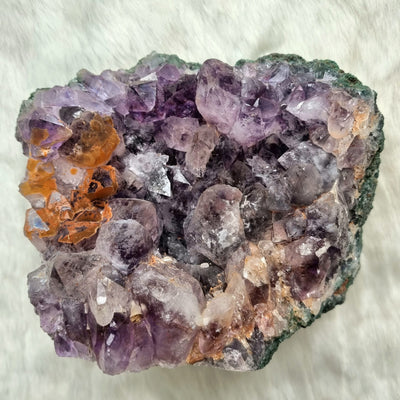 Amethyst, Clear Quartz & Calcite Cluster #1641