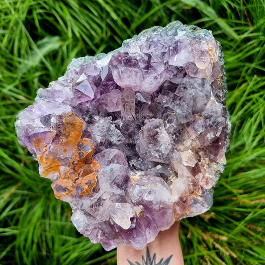 Amethyst, Clear Quartz & Calcite Cluster #1641