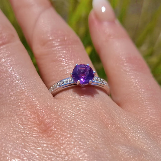 Amethyst Brilliance Ring #2284