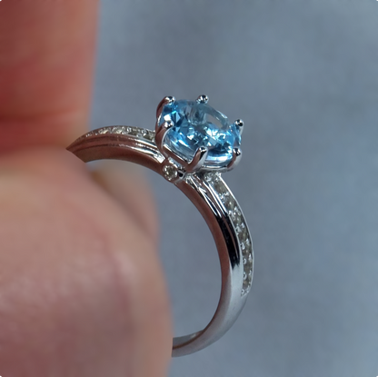 Aquamarine Brilliance Ring #2348