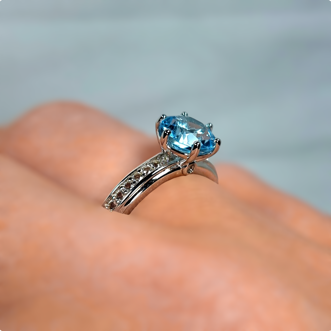 Aquamarine Brilliance Ring #2348