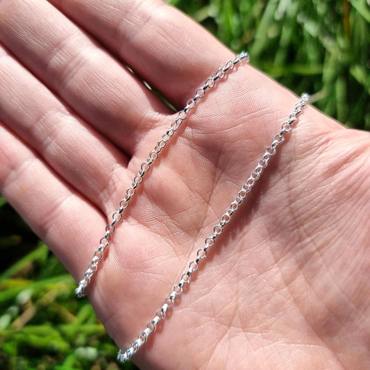 Solid Silver Belcher Necklace Chain #2189