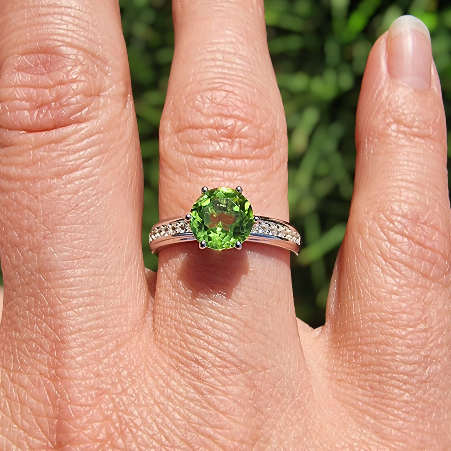 Peridot & White Topaz - Brilliance Ring