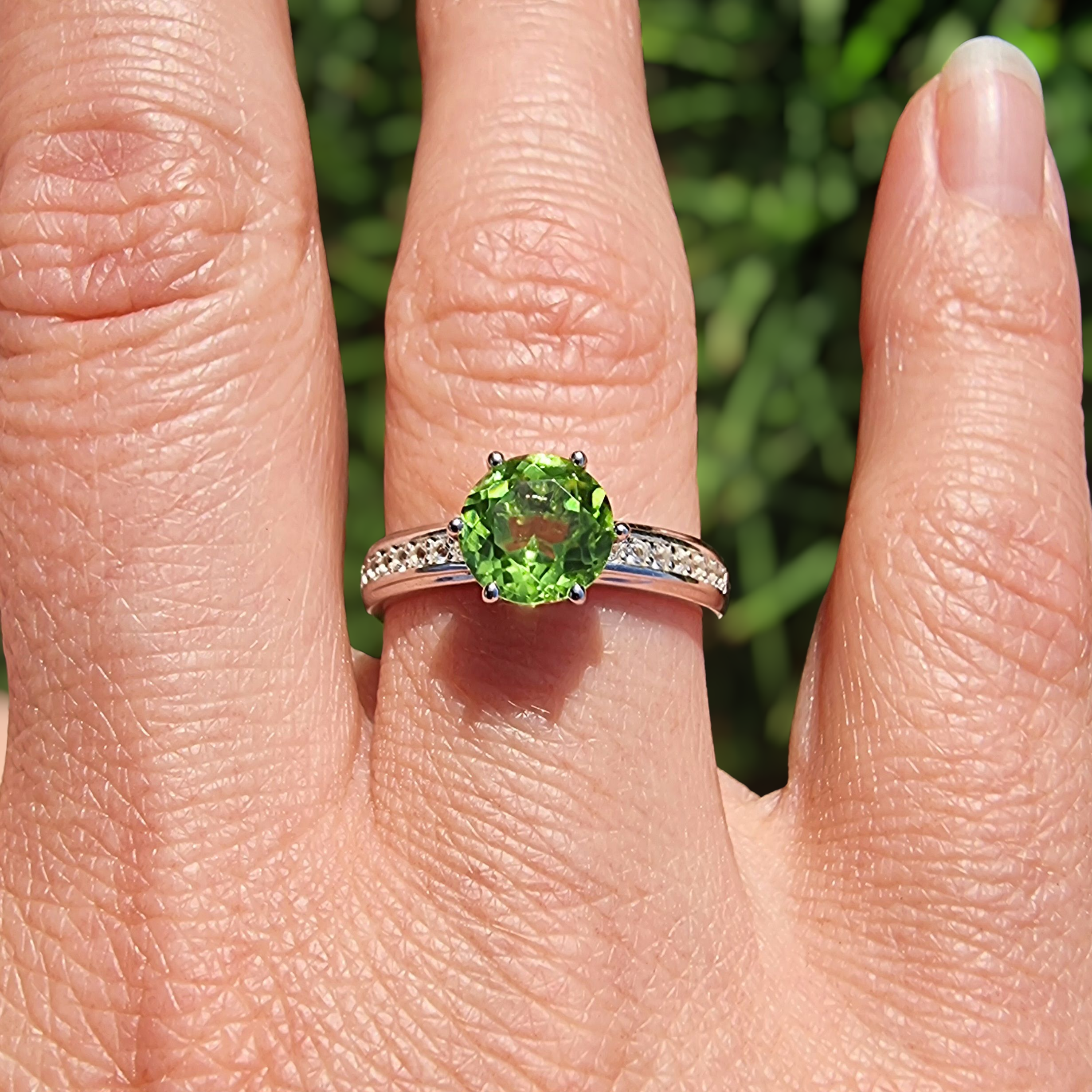 Peridot & White Topaz - Brilliance Ring