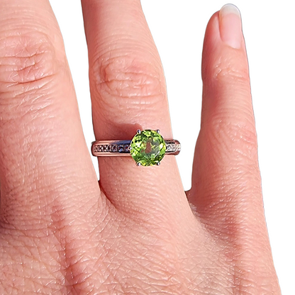 Peridot & White Topaz - Brilliance Ring