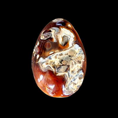 Carnelian and Quartz Geode Egg #1957