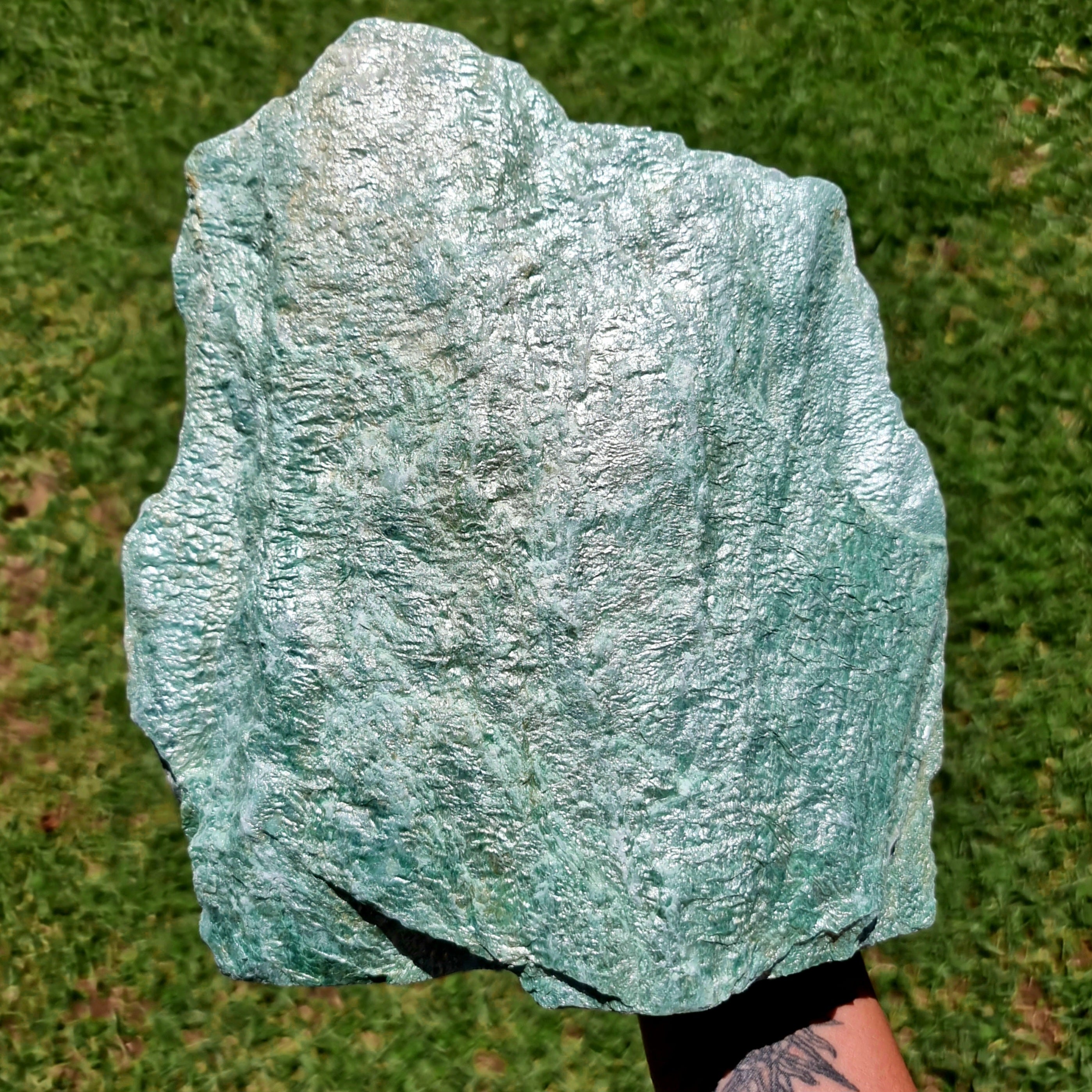 Fuchsite Rough Cut Base #1497