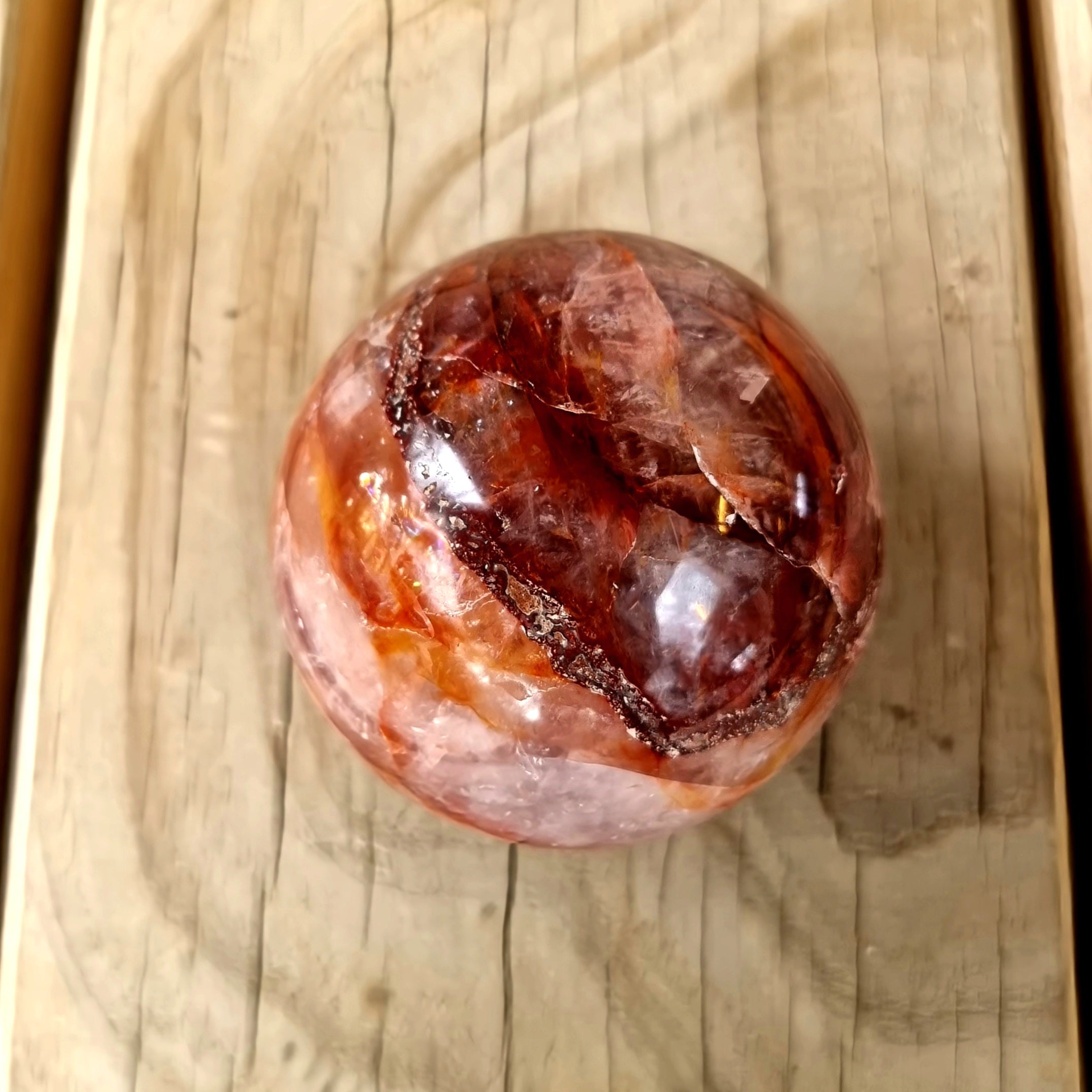 Fire Quartz Sphere offers 13.58 oz.