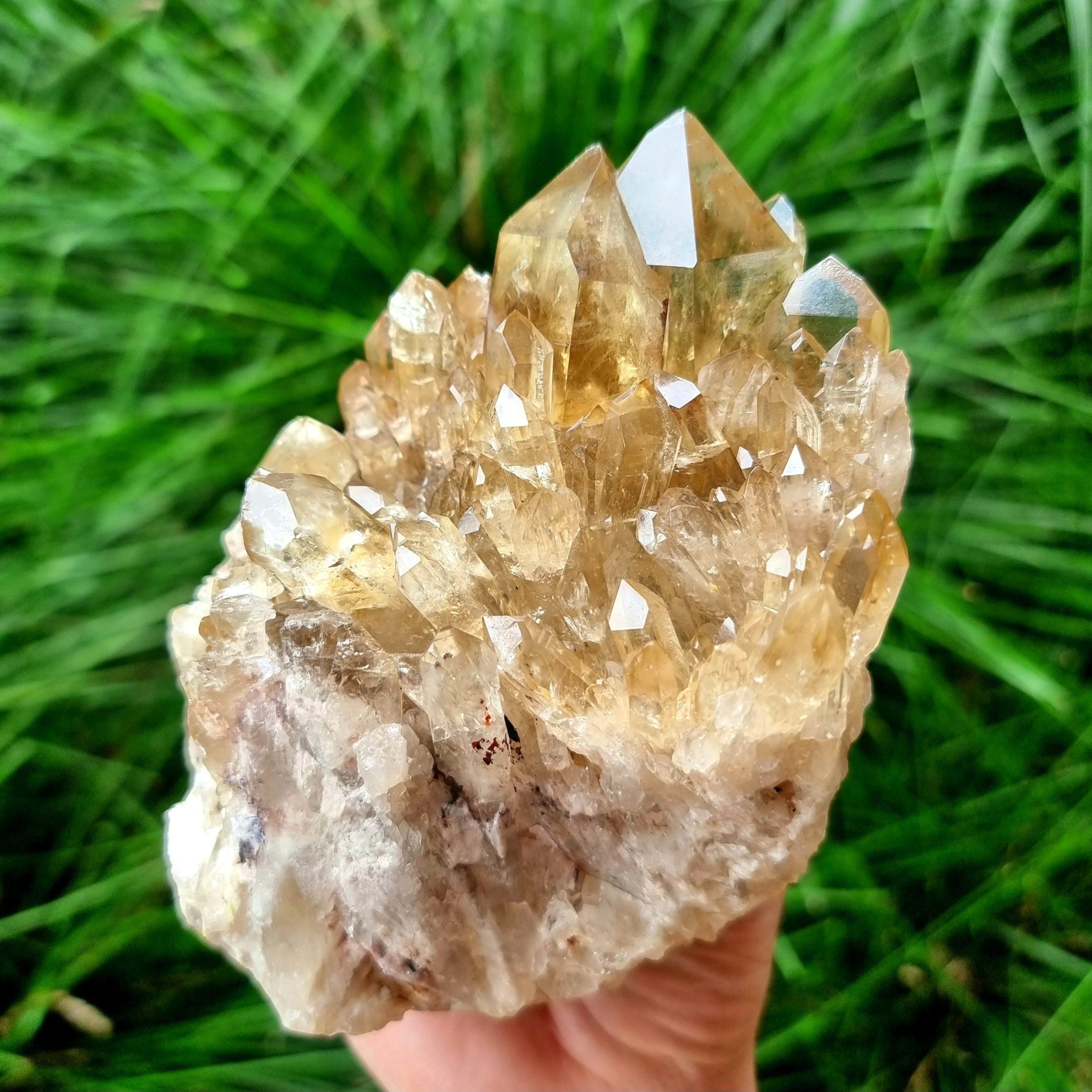 Citrine Elestial Crystal Large 5.6 oz . Cluster ~ 3