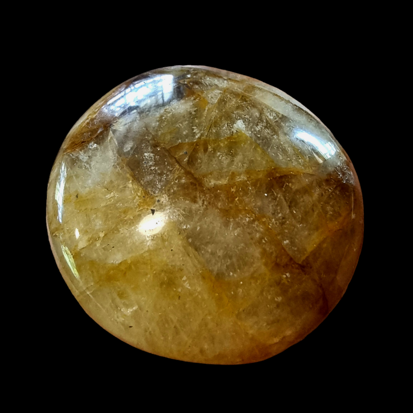 Hematoid Quartz (Golden Healer) Palm Stone #2332