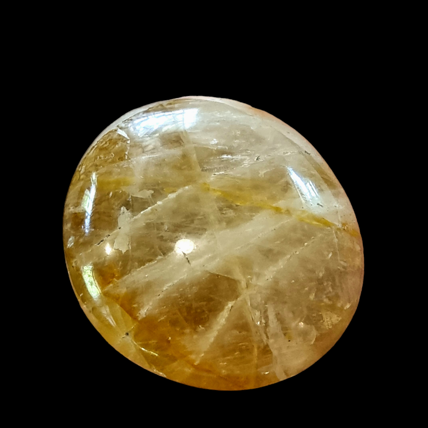 Hematoid Quartz (Golden Healer) Palm Stone #2331