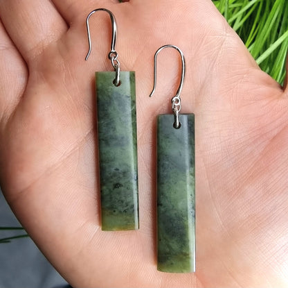 Jade Pounamu Tapawhā Earrings #2359