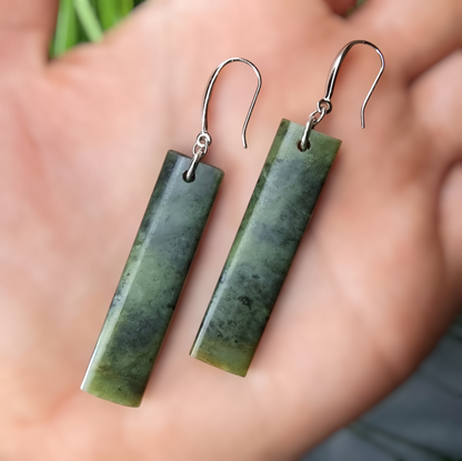 Jade Pounamu Tapawhā Earrings #2359