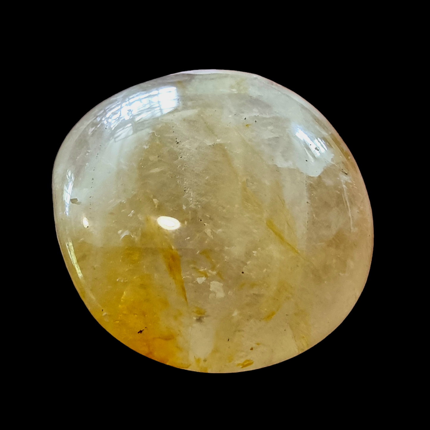 Hematoid Quartz (Golden Healer) Palm Stone #2330