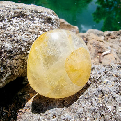 Hematoid Quartz (Golden Healer) Palm Stone #2330