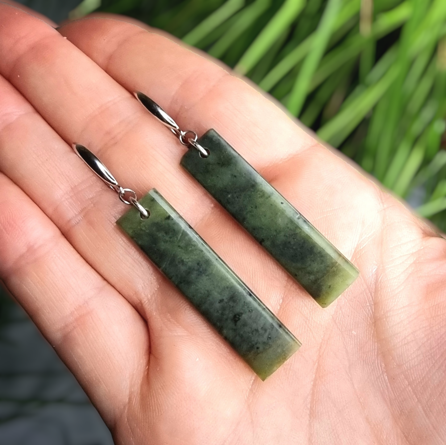 Jade Pounamu Tapawhā Earrings #2359