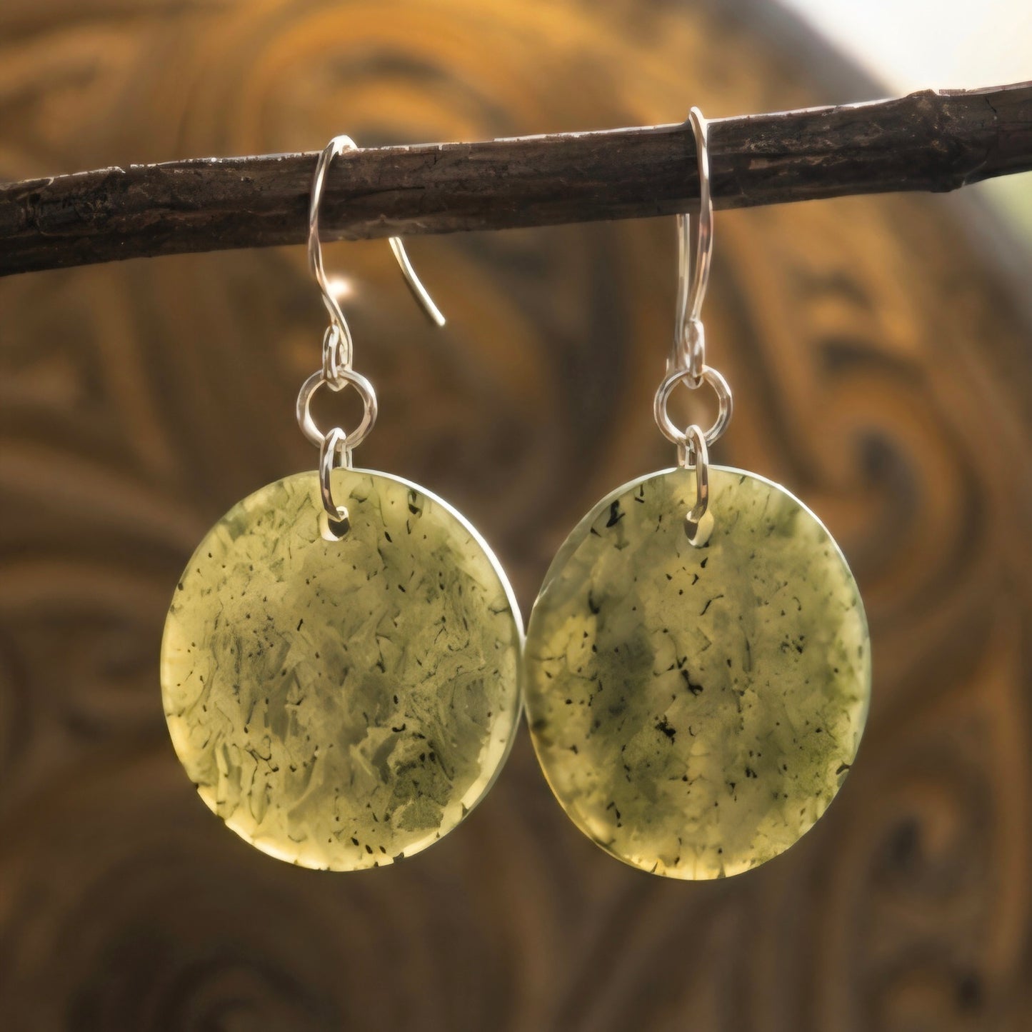 Porowhita - Pounamu Earrings