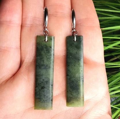 Jade Pounamu Tapawhā Earrings #2359